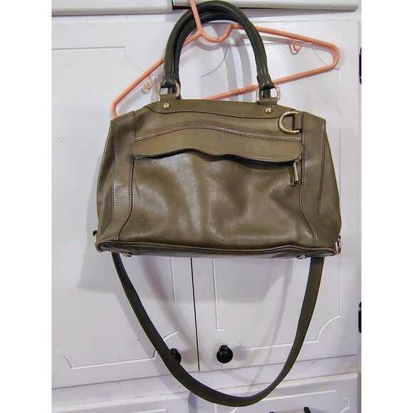 Rebecca Minkoff Soft Leather Handbag Shoulder Bag Olive Green - Picture 1 of 10